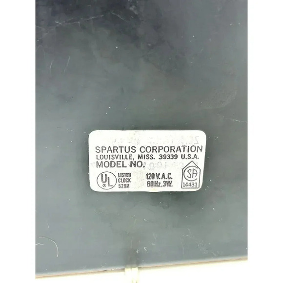 Vintage Midcentury Modern Spartus Flower Wall Octagon Clock Tested & Working MCM - Picture 7 of 10